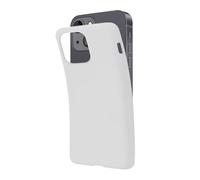 SBS Funda para iPhone 13 Mini Blanco Snow Pantone White, Funda Suave y Flexible Resistente a los arañazos, Funda Delgada y cómoda de sostener en el Bolsillo, Funda Compatible con Carga inalámbrica
