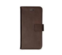 SBS Funda para iPhone XS/S (Piel auténtica, función Atril, Cierre magnético), Color marrón