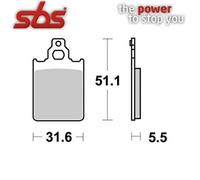 Pastillas de freno de moto SBS P117HF Piaggio Skipper 2T 150