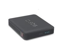 SBS NanoTube PowerBank HD, 5000mAh, Intelligent Charge (IC) 10W, Baterie Externa con Carga Rápida, Tecnología de Alta Densidad, USB-C, Cargador Portátil de Viaje, Diseño Compacto, Negro