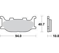 Pastilla de freno SBS P128-MS
