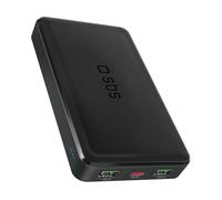 SBS PowerBank 10K Fast, 22.5W Power Delivery, 10.000mAh, Power Bank con Carga rápida, LED de Carga, USB-C, USB-A, Cargador portátil de Viaje, diseño Compacto, Negro