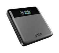 SBS Pulse PowerBank Lite 100W, 20000mAh, Power Delivery (PD 3.0 PPS), AFC, Baterie Externa con Carga Rápida, Pantalla IA LDC, USB-C, USB-A, Cargador Portátil de Viaje, Diseño Compacto, Gris