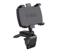 SBS Soporte Multiusos Universal para teléfonos móviles, Soporte para teléfono móvil de Coche para salpicadero, Aleta Parasol y Espejo retrovisor, Apto para Smartphones de hasta 7"