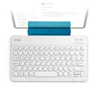 SBS Teclado universal Bluetooth con alcance de 10 metros - Teclado inalámbrico en blanco - Teclado inalámbrico delgado de 6 mm