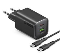 SBS TETRKITGAN1A1C65WK Cargador Red GAN 65W USB-C+A + Cable C-C 1.5m