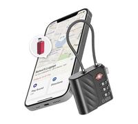 SBS Track My Lock - Candado TSA con localizador Finder Integrado, Compatible con Apple Dove è (iOS), Bloqueo de combinación de 3 dígitos, Alarma de 60 dB, Carga USB-C, Ideal para Maletas y Bolsos