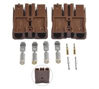 SBS75X - Conectores de batería de litio para montacargas (600 V, 75 A, 2 unidades, conectores chapados en plata), color marrón