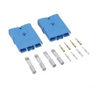SBS75X para conector de batería 75A 600V Conectores de crimpado de cobre resistente para carretilla elevadora solar marina - terminales chapados en plata con carcasa de PC (2 piezas)