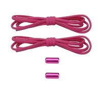 Sbshiouu 1 par de cordones multiusos que no se atan para un fácil uso y extracción, cordones elásticos para zapatos con cordones de metal para zapatos Aglets, rosa roja, Talla única