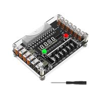 Sbshiouu Adaptador de 24P a USB con pantalla de voltajes, LED e interruptores de palanca, convertidor de fuente de alimentación de escritorio de expansión eficiente