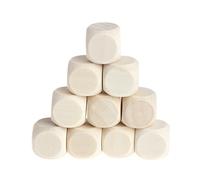 Sbshiouu Bloques cuadrados de madera sin terminar con esquinas redondeadas (10/12/14/16/18 mm, paquete de 10) bandeja de dados