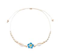 Sbshiouu Collar de concha de flor ajustable tejido a mano con cuentas naturales de arcilla suave, 1100cm23668cm, arcilla polimérica