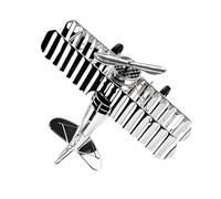 Sbshiouu European Flight - Modelo de avión de plata galvanizada de lujo, decoración del hogar para sala de estar y oficina