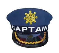 Sbshiouu - Gorro de capitán ajustable de poliéster para mayor comodidad y encanto para varias ocasiones, como fiestas, elegante, azul marino