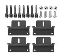 Sbshiouu Juego de soportes de aluminio para panel solar a prueba de óxido, accesorios de montaje para un fácil montaje en remolques de coche, soportes Z de aluminio