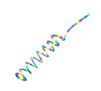 Sbshiouu Juguete interactivo de felpa telescópica de rayas arcoíris colorido para gatos que hace curiosidad y proporciona una hora de entretenimiento