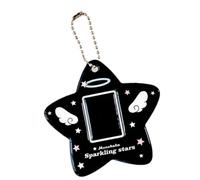 Sbshiouu Prácticas fundas para tarjetas de PVC con tacto cómodo para uso diario y accesorios de oficina, soporte transparente para tarjetas fotográficas, Black