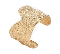 Sbshiouu Pulsera de hierro con textura de corte en V punk, diseño vanguardista, joyería en forma de V, pulsera texturizada para hombres y mujeres, 3.5*6.5cm, Hierro