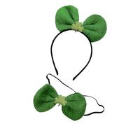 Sbshiouu StPatricks Day - Juego de diadema y pajarita estética, aro para el pelo, Día Nacional Irlandés, Carnavales, accesorios de fiesta, celebración del Día de San Patricio