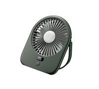 Sbshiouu Ventilador de escritorio alimentado por pilas con luz nocturna LED, dispositivo de refrigeración recargable para acampar al aire libre y escritorio interior, montaje en pared, recargable