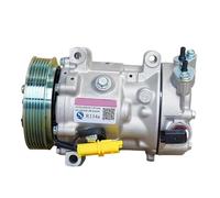 Sbshjhfb Compresor de Aire Acondicionado Compatible con Peugeot 307, 308, 807, 607, 406, SD7C16, 9800839580, 9671216780, 9659875880, 9651911480, 9656483580