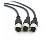 SBSSYVLMV 1 Cable Conector for Sensor M12, Cabezal único, Impermeable, Macho y Hembra, 4, 5 8 Pines + 2 m de PVC(Male INSERT-8P,Angle)