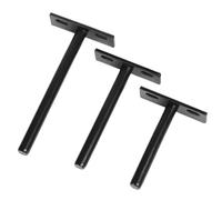 SBTRKT Wall Mount Shelf Storage Shelf Invisible Floating Shelf Metal Brackets Heavy Duty Concealed Hidden Support Furniture Hardware (Color : Black-200mm 4 Holes)