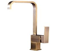 SBTXHJWCGLD Grifos de Fregadero de Cocina, grifos de Cocina Antiguos fríos y Calientes, Fregadero Giratorio de Estilo Europeo, Plato de Cena, Grifo de Agua, Grifo de Agua