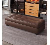 SBZIOJHDR Banco con Espacio para Guardar Zapatos, Banco de Dormitorio con Asiento Acolchado Interior for Puerta Entrada, Sala Estar, reposapiés, Soporte 300 Libras