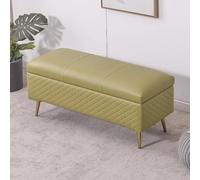 SBZIOJHDR Banco con Espacio para Guardar Zapatos, Banco otomano de Almacenamiento Cuero con Caja cojín Extremo Cama Patas for Puerta Delantera