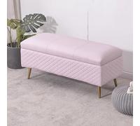 SBZIOJHDR Banco con Espacio para Guardar Zapatos, Banco otomano de Almacenamiento Cuero con Caja cojín Extremo Cama Patas for Puerta Delantera