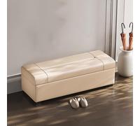 SBZIOJHDR Banco con Espacio para Guardar Zapatos, Banco Rectangular de Almacenamiento Cuero for Extremo Cama con Asiento Acolchado for Puerta Entrada, balcón