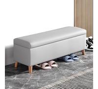SBZIOJHDR Banco con Espacio para Guardar Zapatos, con Asiento Acolchado, Banco de Entrada Cuero con Almacenamiento, tapizado, otomano for Puerta Delantera