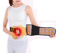 SBZIOJHDR cinturón de soporte lumbar, Soporte lumbar autocalentable for aliviar el dolor de espalda con 4 estancias metal, cintura transpirable y abdomen caliente(S/Small)