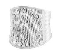 SBZIOJHDR cinturón de soporte lumbar, Terapia magnética autocalentable for aliviar el dolor de espalda, soporte Lumbar for hernia disco, 25 imanes(Light Gray,XXL/XX-Large)