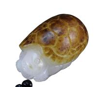 SBZIOJHDR colgante de jade, Collar con colgante de tortuga amuleto Feng Shui, jade hetiano piedras preciosas semipreciosas naturales, color blanco