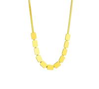 SBZIOJHDR Collar de Colgante cuadrado de Color dorado de acero inoxidable 316L for mujer, nueva tendencia, gargantilla con cadena de serpiente plana, regalos de joyería