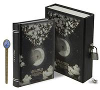 SBZIOJHDR Cuaderno de cuero, Como un sueño Patrón de luz de luna Escritura de bocetos Diario secreto DaiJournal de 288 páginas con cerradura con estuche de almacenamiento Color A6 enviado al azar