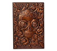 SBZIOJHDR Cuaderno de cuero, Diario de negocios Halloween for mujer, cuero, tapa dura, con viñetas y pestañas, for estudiantes(B)