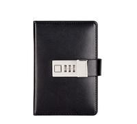 SBZIOJHDR Cuaderno de cuero, Diarios, libreta creativa con contraseña y candado, bloc de notas instalado, diario escolar for viajeros(B)