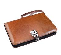 SBZIOJHDR Cuaderno de cuero, Libreta creativa con contraseña y candado, diarios, libros de negocios, agenda escolar, organizador A5, diario oficina(B)