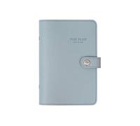 SBZIOJHDR Cuaderno de cuero, Macaron Lindo Espiral s Papelería Fina Oficina Escuela Agenda Personal Organizador Carpeta Diario Planificador Semanal Regalo(Light Blue,105 * 145mm)