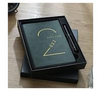 SBZIOJHDR Cuaderno de cuero, Manual de eficiencia 365 días, papelería 404 páginas, libro mano sencillo, diario literario exquisito, bloc notas(L)