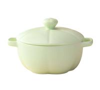 SBZIOJHDR Cuenco de cerámica para fideos, Cuenco de cerámica for fideos instantáneos, cuenco grande for ramen con tapa y soporte for teléfono. Tazón sopa Pho/Udon/Miso, tazón profundo(Green)
