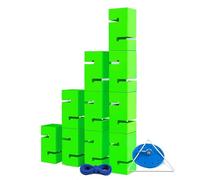 SBZIOJHDR Material paraactividades de Team Building, Juego de Team Building IEOWY for Adultos, Torre Bloques configuración instantánea, día Campo for escuelas(Green,10PCS)