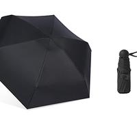 SBZIOJHDR paraguas, Paraguas de bolsillo resistente al viento, 6 varillas, 8 colores, protección UV, mini, portátil