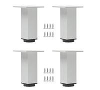 SBZIOJHDR Patas de sofá, Ajustable, Cuadrado Engrosado, de aleación Aluminio, se Puede Utilizar for sofás, mesas Centro y Comedor for computadora(Silver,6cm(2.4in))