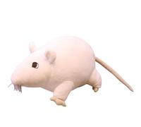 SBZIOJHDR Peluches, Lindo Juguete de Peluche Rata, Animal hámster Suave Que se arrastra, Linda y acogedora Almohada abrazable(White,60CM)
