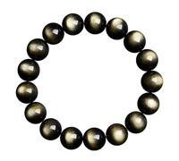 SBZIOJHDR Pulsera de cristal, Pulsera de cuentas cuarzo con energía curativa | elástica for mujeres, hombres y adolescentes, 14 mm(8mm)